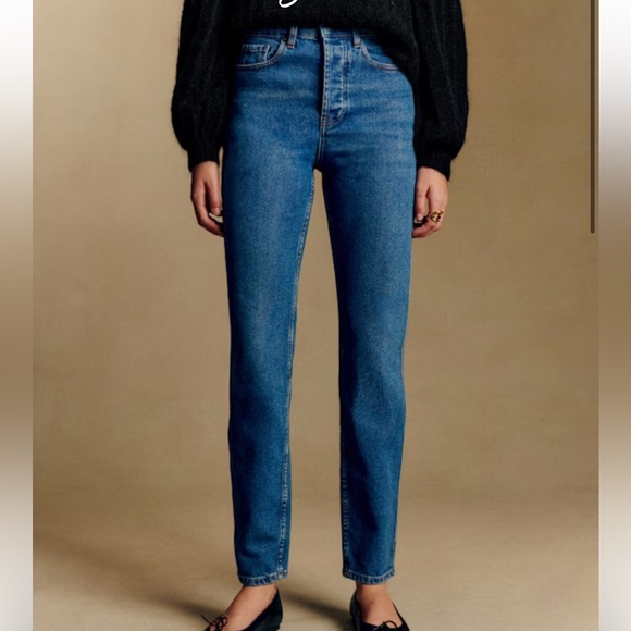 Sezane Denim Straight Leg Jeans Size 16 or 48 - Picture 2 of 9